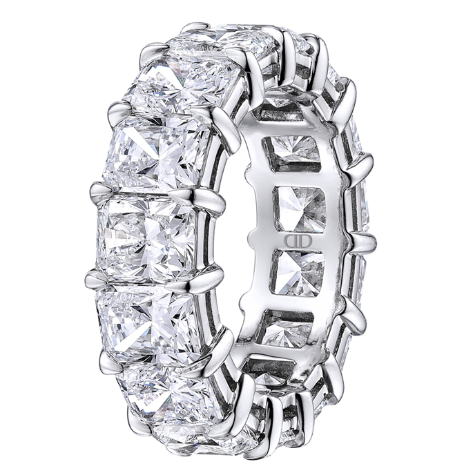 LAAINA DIAMOND HALF ETERNITY 11号 Radiant Cut Lab-grown Diamond Eternity Ring 11.10ct tw – HANIKEN