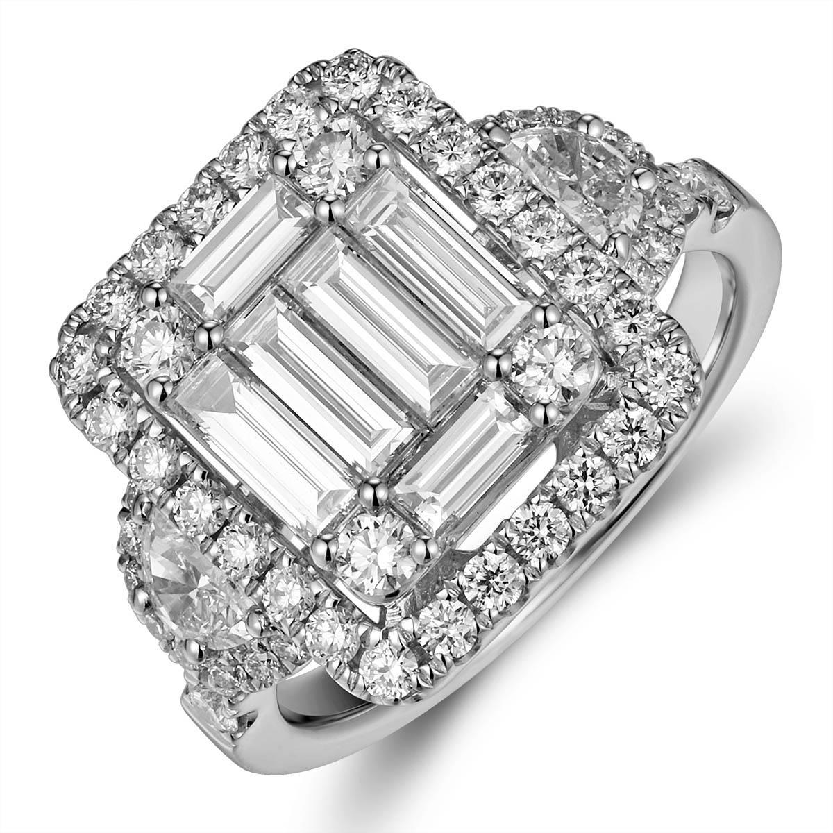 2.08CT T.W. Emerald Cut Diamond Ring HANIKEN JEWELERS NEWYORK
