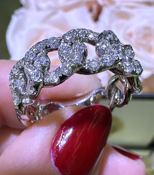 1.17ct tw Diamond & Gold Link Fancy Ring