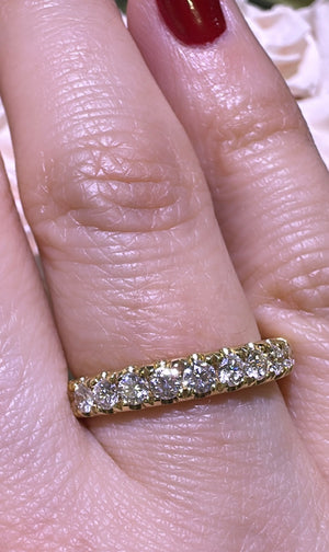 0.75ct tw Diamond Half Eternity Band Ring