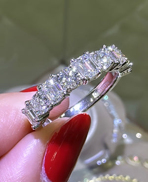 Mixed-Shape Round & Emerald-Cut 1.73ct tw Diamond Ring
