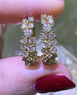 0.72ct tw Two Row Diamond Earrings