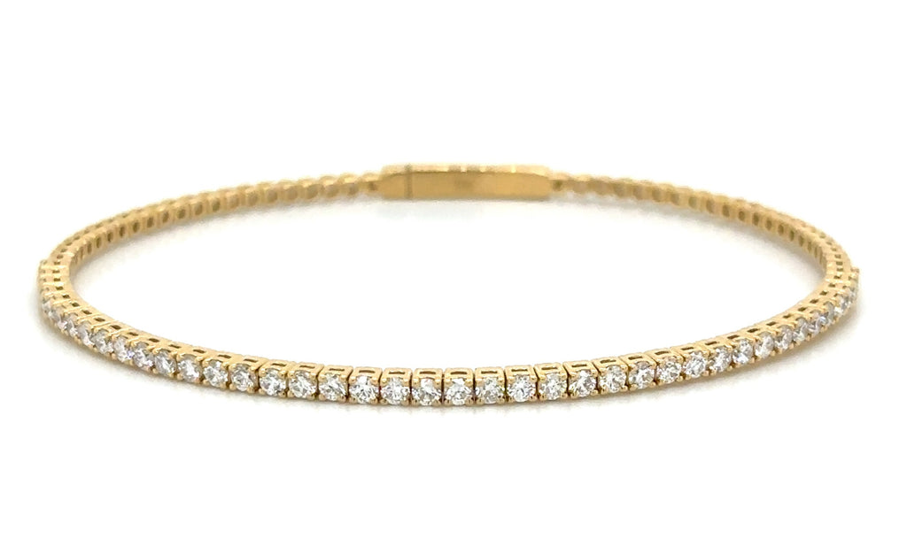 Diamond Semi Flexible Bangle Bracelet 1.14ct tw