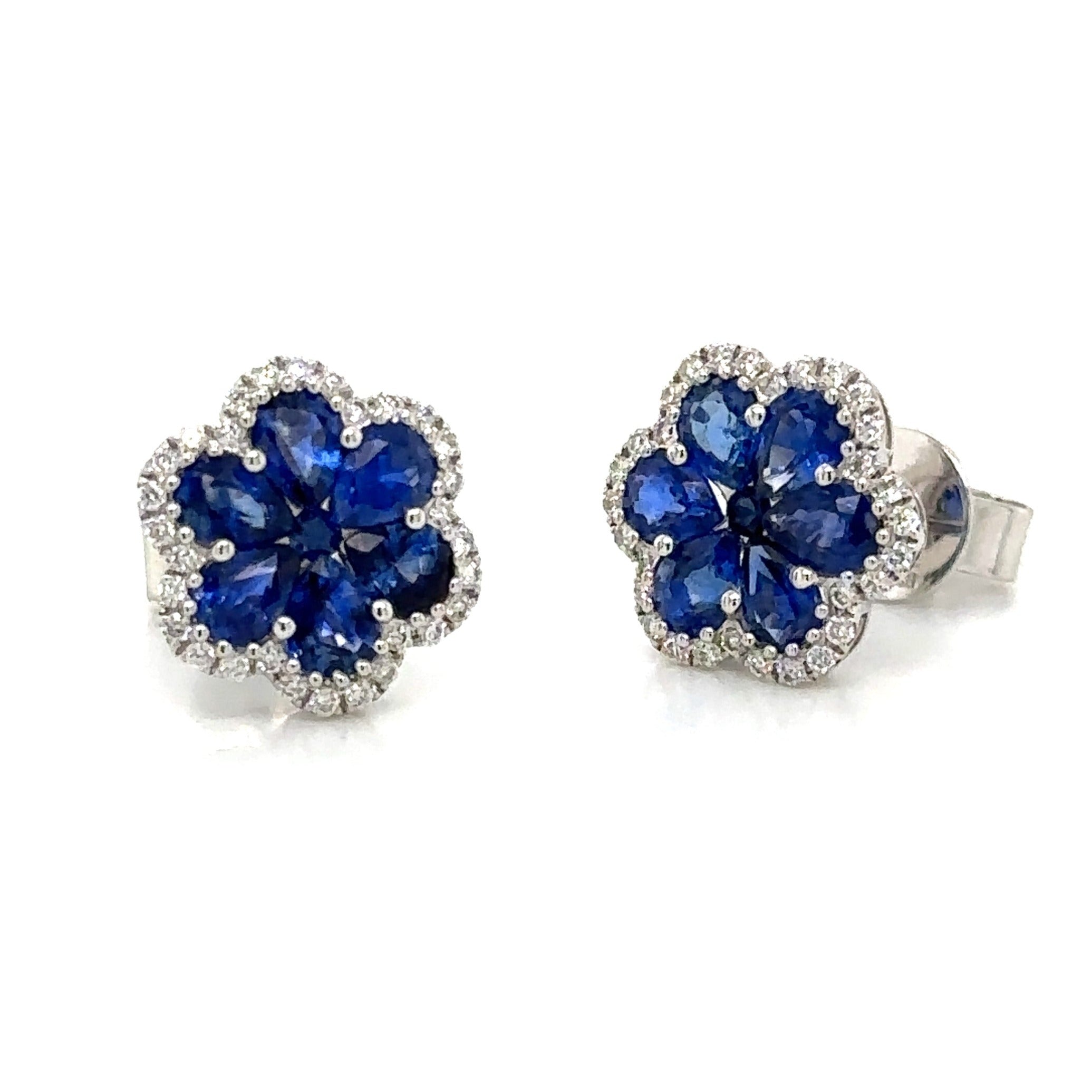 2.53ct tw Sapphire and Diamond Earrings