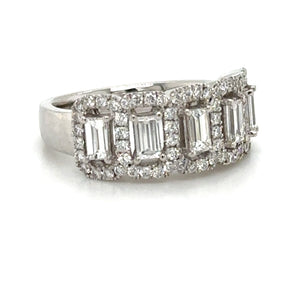 Five Stone 1.29ct tw Baguette-cut Anniversary Wedding Diamond Ring