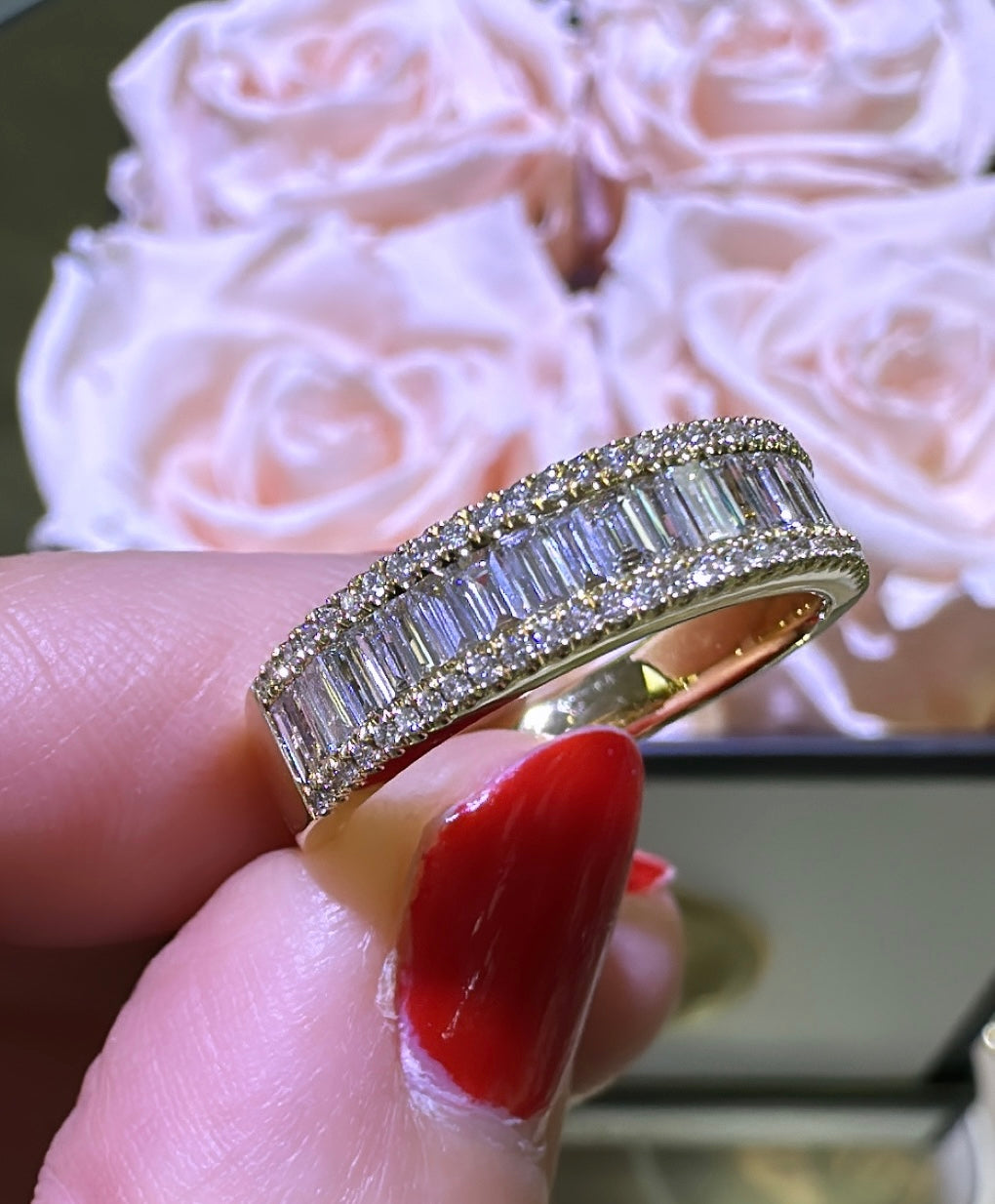 0.64ct t.w. Eternity Baguette Diamond Band Ring