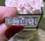 Cartier Signed Pre-owned Nine Diamond Band Ring