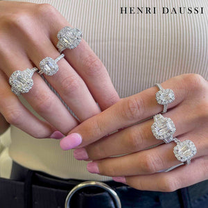 GIA Certified 3.24carat Henri Daussi Cushion-cut Engagement Anniversary Ring