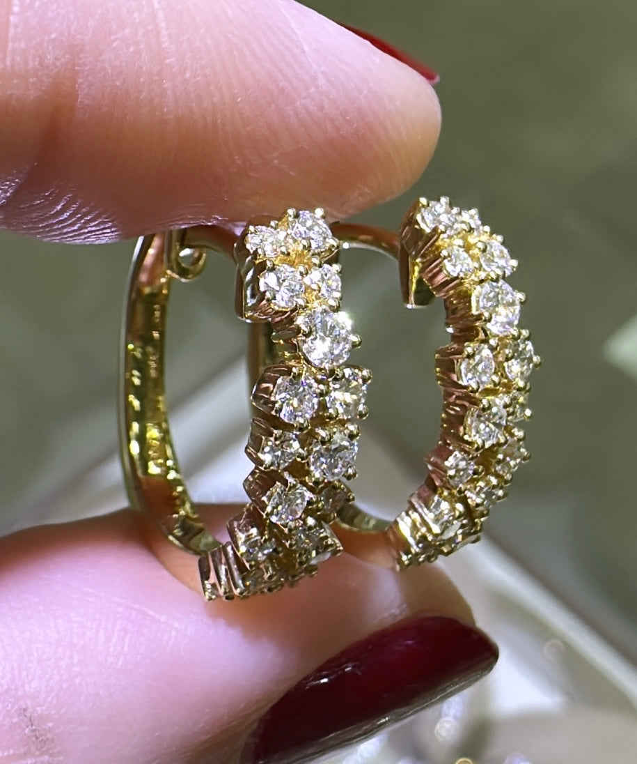 0.72ct tw Two Row Diamond Earrings