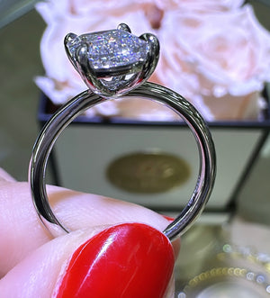 GIA Certified 2.18carat Henri Daussi Cushion-cut Engagement Anniversary Ring