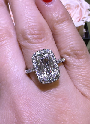 GIA Certified 2.59carat Henri Daussi Cushion-cut Engagement Anniversary Ring