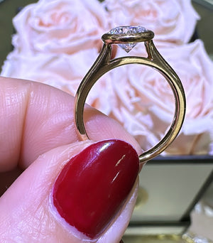 GIA Certified 1.00carat Bezel Set Diamond Ring