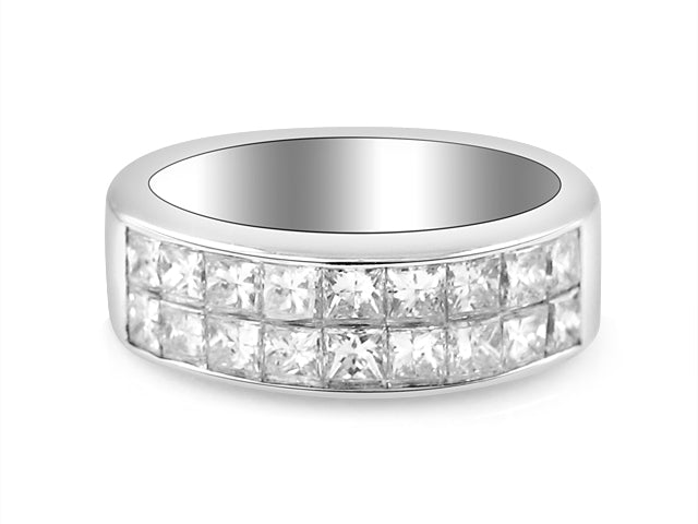Two Row Princess Cut Diamond Band 1.20ct tw