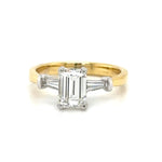 EGL Certified 1.60carat Emerald Cut Diamond Engagement Ring
