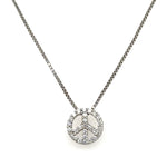 0.15ct tw Peace Symbol Pendant Diamond Necklace