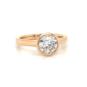 GIA Certified 1.00carat Bezel Set Diamond Ring