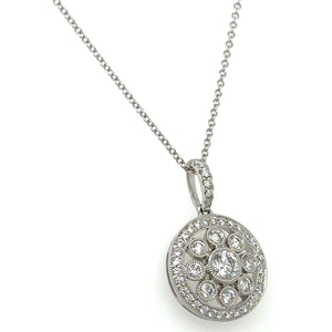 Diamond Filigree Pendant 0.59ct tw Necklace