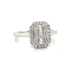 Invisible-set Diamond 0.68ct t.w. Engagement Ring