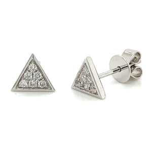 0.25ct tw Triangle Stud Diamond Earrings