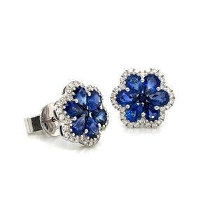 2.53ct tw Sapphire and Diamond Earrings