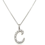 0.20ct tw Initial Diamond Pendant Necklace In Chain