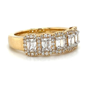Henri Daussi Cushion Cut Five Stone 1.00ct tw Diamond Ring
