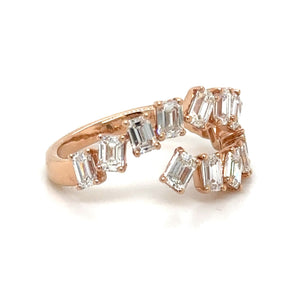 2.20ct tw Emerald-cut Diamond Wrap Ring