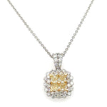 1.47ct tw Canary Fancy Yellow Diamond Pendant Necklace