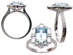 2.15carat Aquamarine & Diamond Cocktail Ring