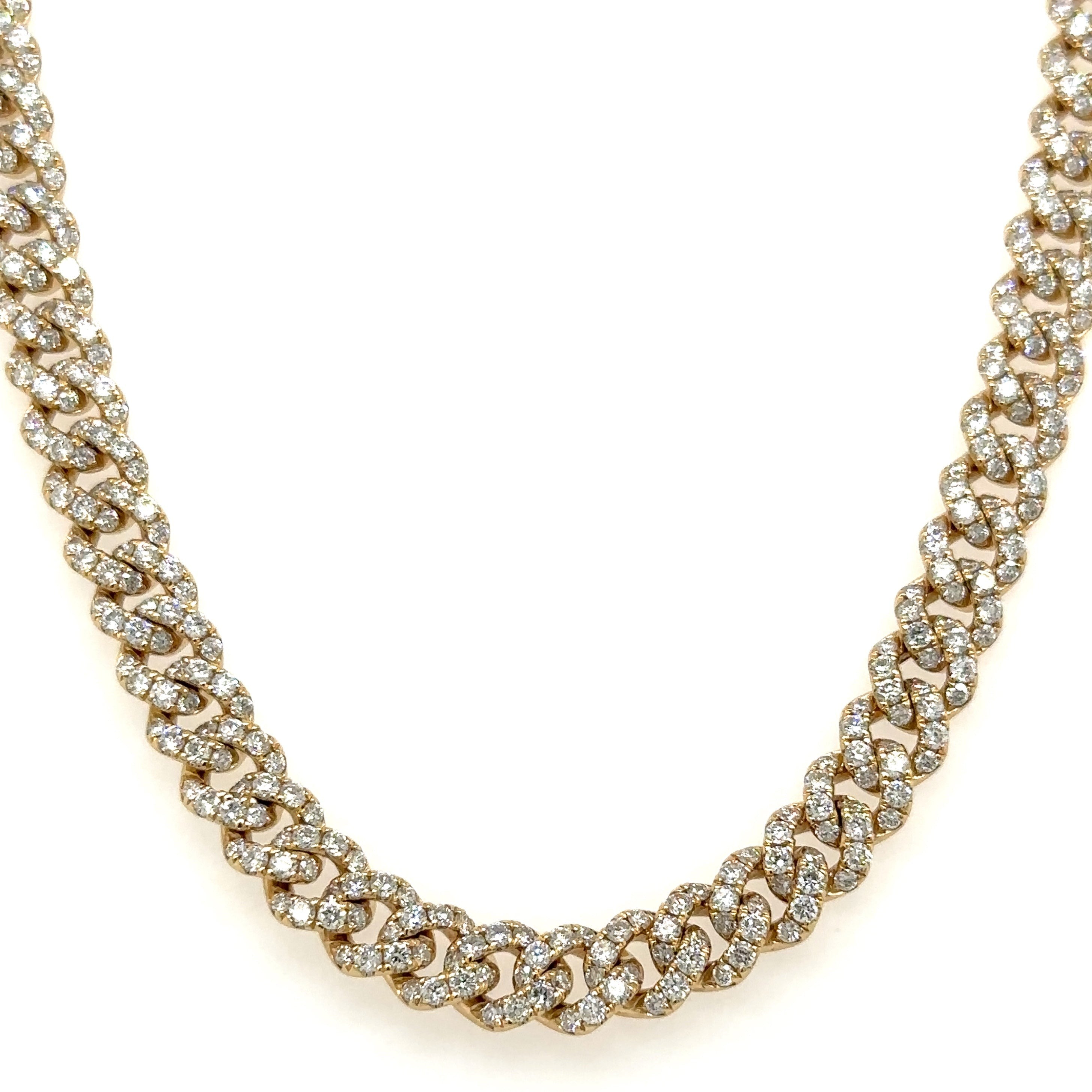 Dimond Cube Chain 10.82carat Pave Diamond Chain Cuban Link Necklace – HANIKEN JEWELERS ...