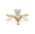 GIA Certified Antique inspired Pear Shape 1.13ct tw Diamond Ring