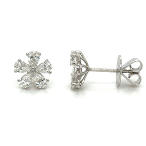 1.58CT TW Pear Shape Diamond Earrings