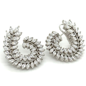 Diamond Marquise-cut Statement Earrings 3.66ct tw