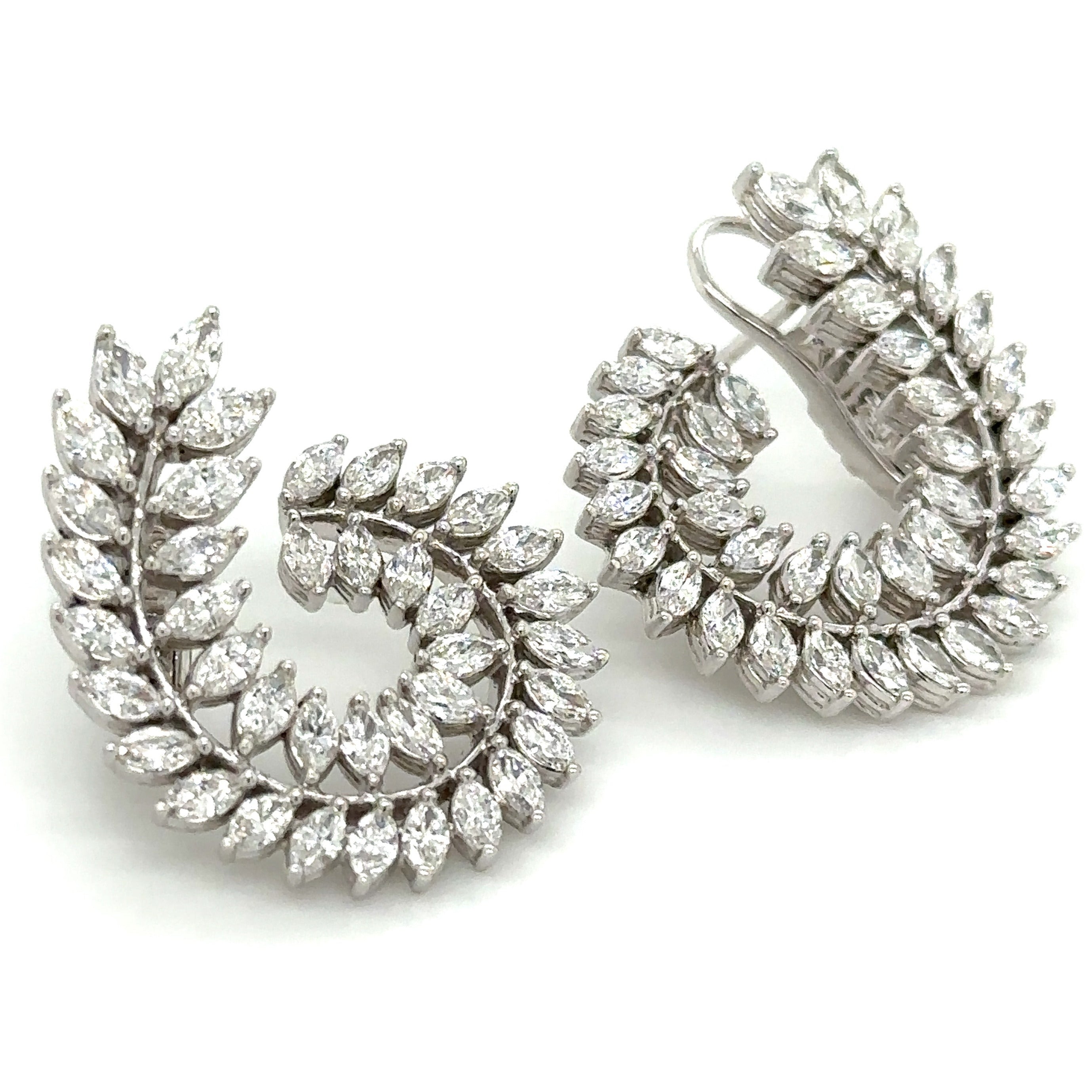 Diamond Marquise-cut Statement Earrings 3.66ct tw