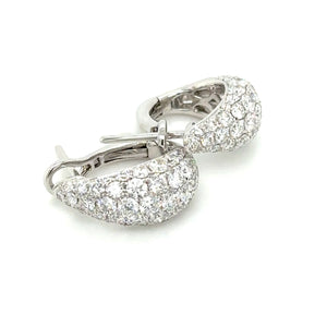 1.73ct t.w. Five Row Pave Diamond Earrings