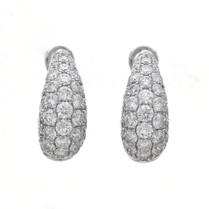 1.73ct t.w. Five Row Pave Diamond Earrings