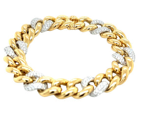 Diamond 2.74CT T.W. Cuban Link Bracelet Gold