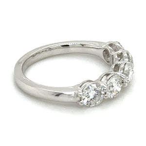 GIA Certified 1.51carat Five Stone Diamond Ring