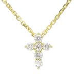 0.17ct tw Diamond MIni Cross Pendant Necklace