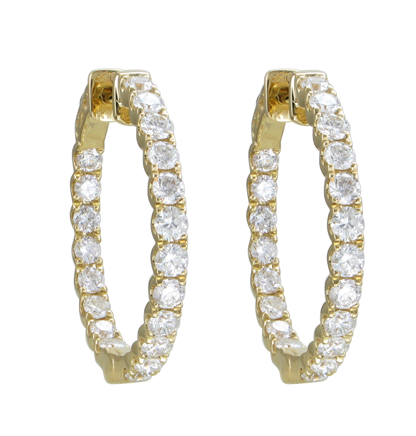 Diamond Inside-out Hoop Earrings 2.59ct tw