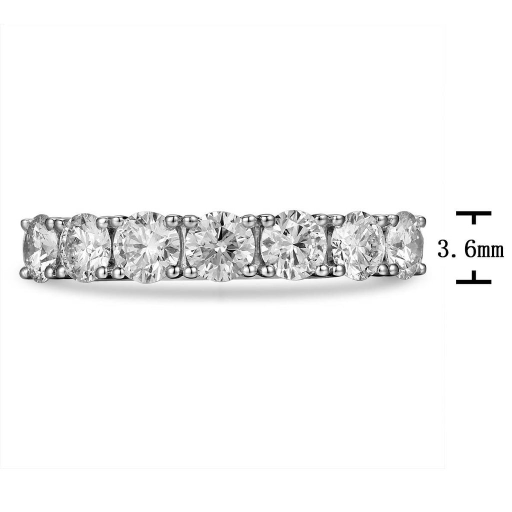 Ladies Diamond 1.31ct tw Round Brilliant Cut Halfway Eternity Ring