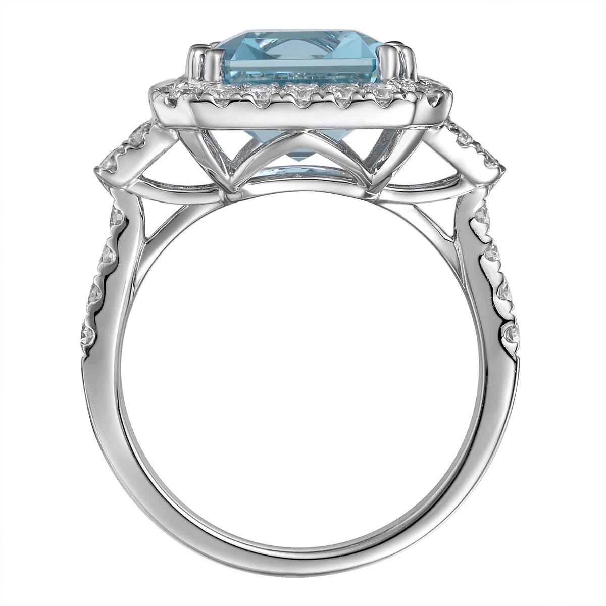 5.45carat Aquamarine & Diamond Cocktail Ring