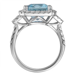 5.45carat Aquamarine & Diamond Cocktail Ring