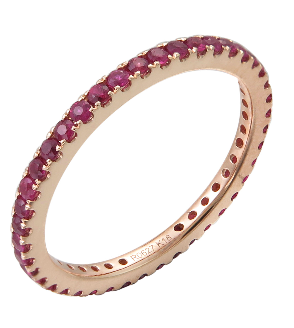 Ruby Stackable Aniversary Rings Ruby Full-Eternity Stackable Ring – HANIKEN JEWELERS NEW-YORK