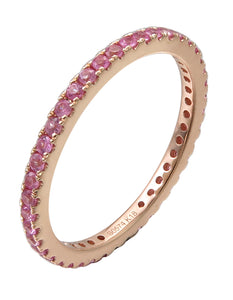 Pink Sapphire Full-Eternity Stackable Ring
