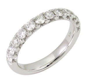 Ladies Diamond 0.80ct tw Round Brilliant Cut Halfway Eternity Ring