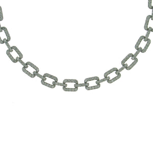 4.50CT T.W. Diamond Link Choker Statement Necklace