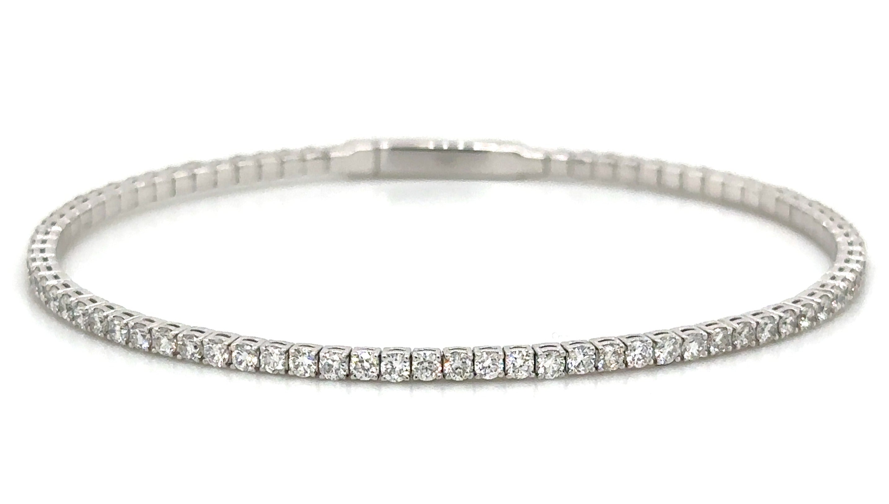 Diamond Semi flexible Bangle Bracelet 1.97ct tw