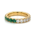 1.99carat Round- Cut Emerald & Diamond Ring