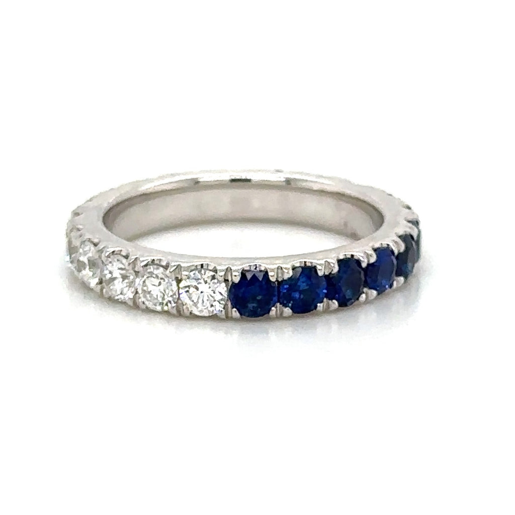 2.09carat Round- Cut Sapphire & Diamond Ring